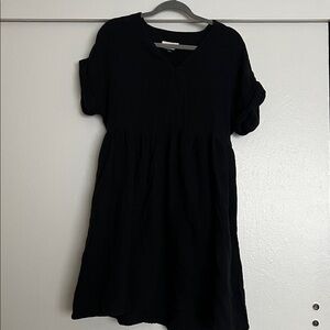 Universal Thread Cotton short sleeve dress with pockets in black